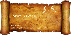 Jakus Vivien névjegykártya