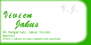 vivien jakus business card